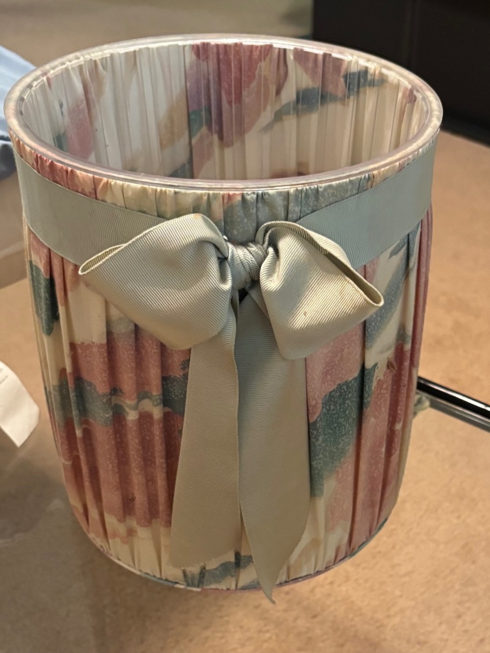 Vintage Croscill Sedona Print Trash Can